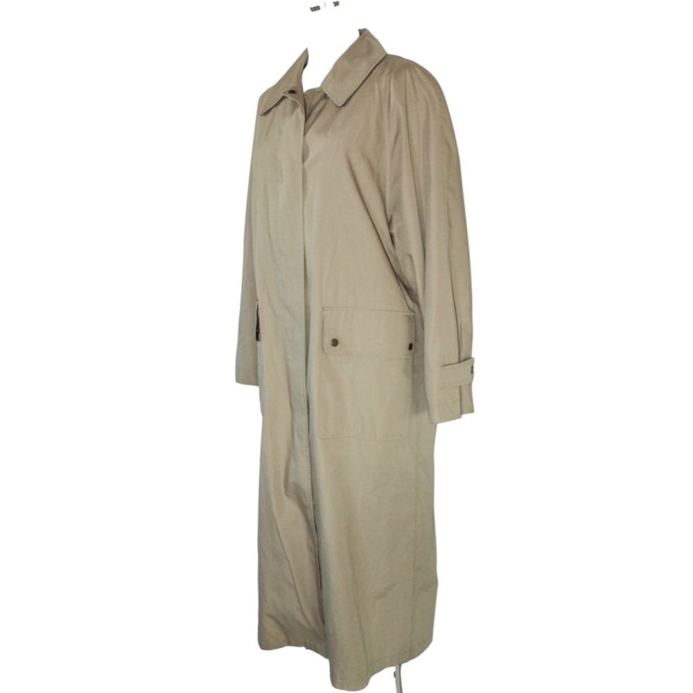 Amanda Smith SZ 12 Beige Trench Coat with Zip Out Liner EUC